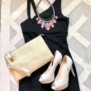 EUC DVF Nomie LBD Black Asymmetrical Dress 2